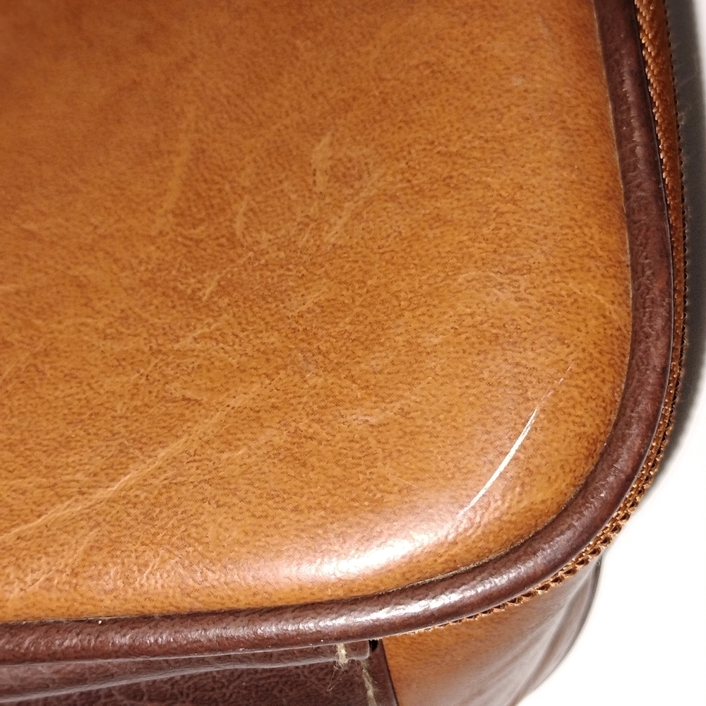 Vintage Capezio Brown Faux Leather Mini Briefcase Satchel Crossbody Handbag VTG - Picture 15 of 16